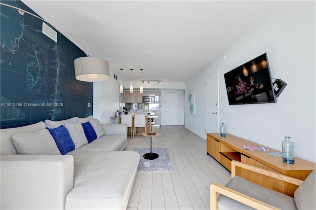 2602 E Hallandale Beach Blvd Unit R1709, Hallandale Beach, FL 33009 - living room with light wood-style flooring