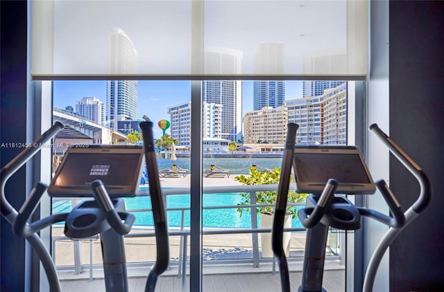 2602 E Hallandale Beach Blvd Unit R1709, Hallandale Beach, FL 33009 - view of swimming pool with a view of city