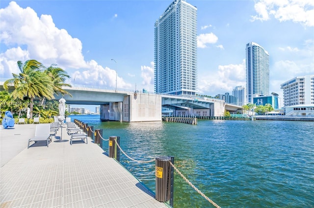 2602 E Hallandale Beach Blvd Unit R1709, Hallandale Beach, FL 33009 - water view featuring a notable bridge and nearby urban area