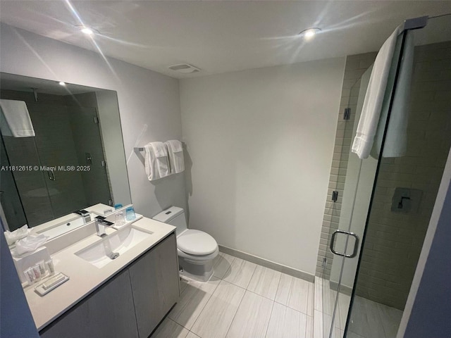 4010 S Ocean Dr Unit R1705, Hollywood, FL 33019 - full bath featuring vanity, toilet, and a stall shower