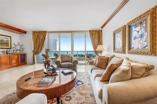 19955 NE 38th Ct Unit 2204, Aventura, FL 33180 - living area with floor to ceiling windows and crown molding