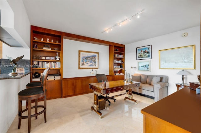 19955 NE 38th Ct Unit 2204, Aventura, FL 33180 - office with built in shelves and rail lighting