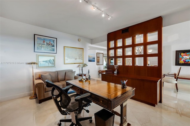 19955 NE 38th Ct Unit 2204, Aventura, FL 33180 - home office with track lighting and baseboards