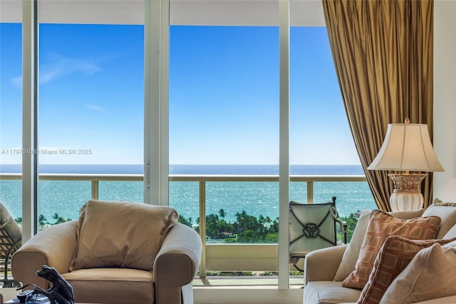 19955 NE 38th Ct Unit 2204, Aventura, FL 33180 - sunroom featuring a water view
