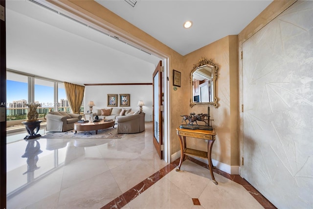19955 NE 38th Ct Unit 2204, Aventura, FL 33180 - hall with baseboards and recessed lighting