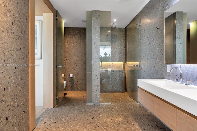 8701 Collins Ave Unit 905, Miami Beach, FL 33154 - full bath featuring walk in shower and vanity