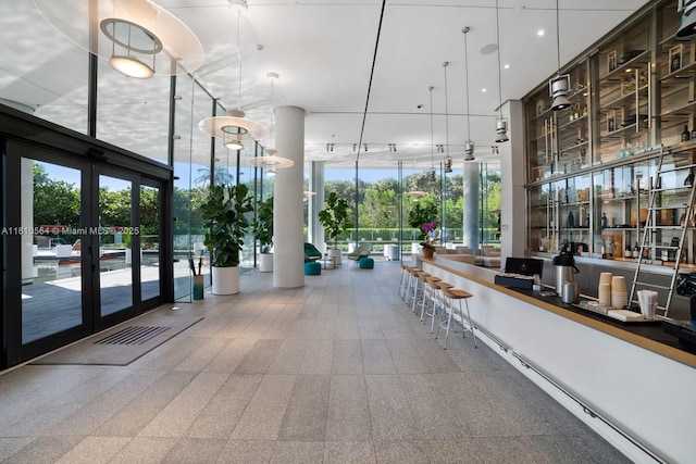 8701 Collins Ave Unit 905, Miami Beach, FL 33154 - lobby with a wall of windows