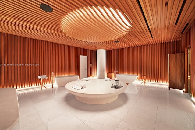 8701 Collins Ave Unit 905, Miami Beach, FL 33154 - miscellaneous room with wood ceiling