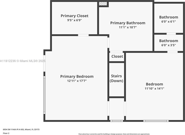 6934 SW 114th Pl Unit A55, Miami, FL 33173 - property floor plan