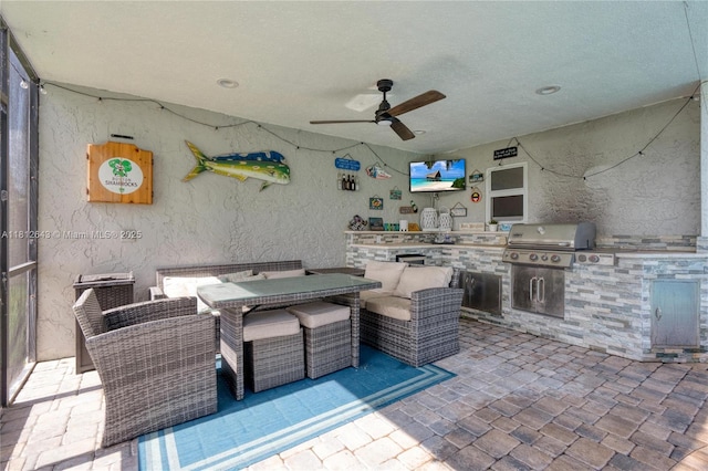 2750 SW 86th Way, Davie, FL 33328 - view of patio / terrace with ceiling fan