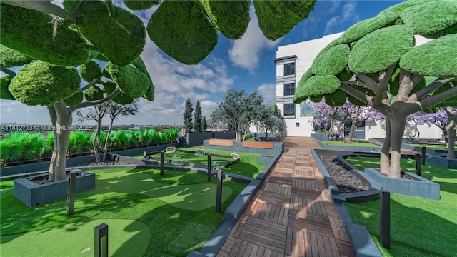 425 SE 1st St Unit 900-A, Pompano Beach, FL 33060 - view of community with an area to practice putting