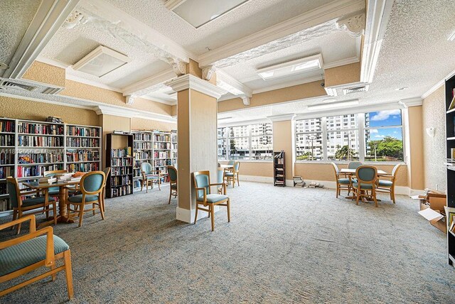 18041 Biscayne Blvd Unit 1201, Aventura, FL 33160 - lobby with ornamental molding and a textured ceiling