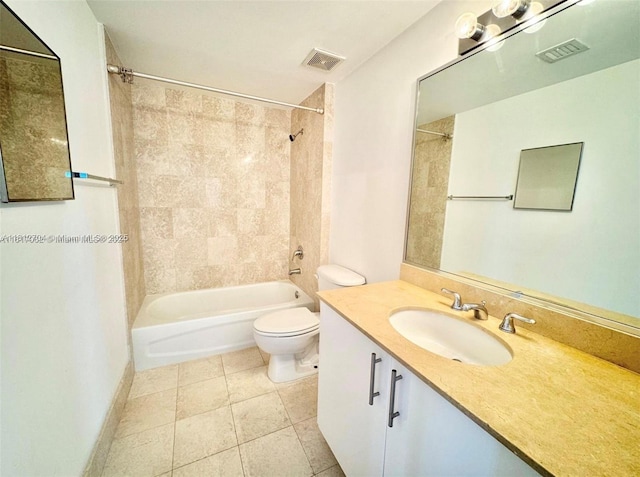 2701 SW 3rd Ave Unit 503, Miami, FL 33129 - bathroom with bathtub / shower combination, vanity, toilet, and tile patterned flooring