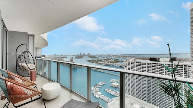 488 NE 18th St Unit 4208, Miami, FL 33132 - balcony with view of marina and a water view