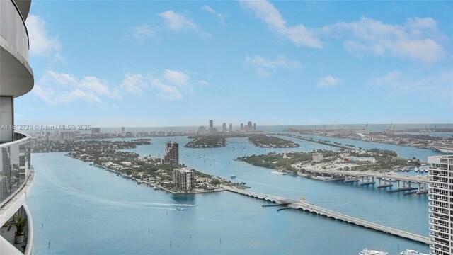 488 NE 18th St Unit 4208, Miami, FL 33132 - water view featuring nearby urban area and a notable bridge