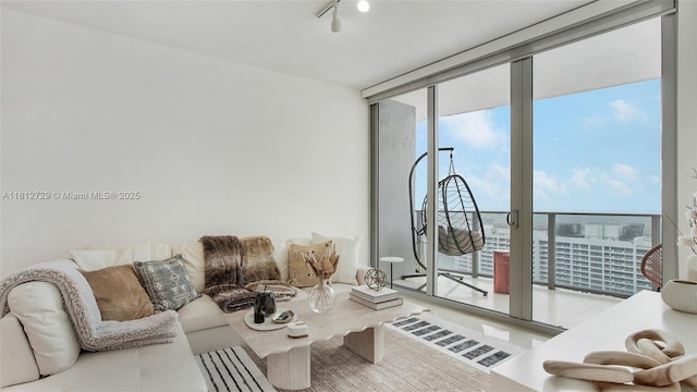 488 NE 18th St Unit 4208, Miami, FL 33132 - living room featuring floor to ceiling windows
