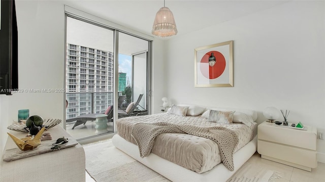 488 NE 18th St Unit 4208, Miami, FL 33132 - tiled bedroom with access to exterior