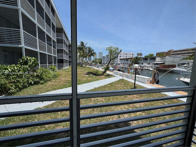 3750 NE 169th St Unit 106, North Miami Beach, FL 33160 - view of yard with a water view