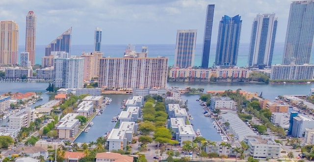 3750 NE 169th St Unit 106, North Miami Beach, FL 33160 - aerial view of property's location with a large body of water and skyline