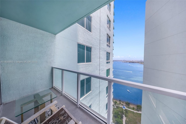 1900 N Bayshore Dr Unit 3605, Miami, FL 33132 - balcony featuring a water view