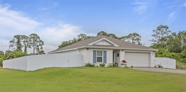 3021 June Cir Fl, LaBelle, FL 33935 - single story home featuring concrete driveway, stucco siding, an attached garage, a gate, and a shingled roof