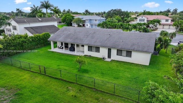 20141 NW 8th St, Pembroke Pines, FL 33029 - back of property featuring a residential view, central AC, a tile roof, and stucco siding