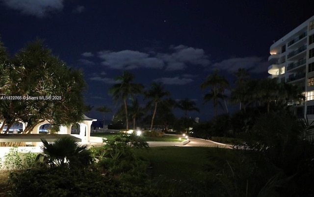 5161 Collins Ave Unit 315, Miami Beach, FL 33140 - view of yard at night