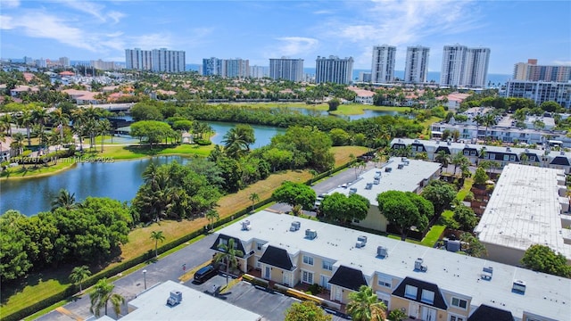 1006 NE 24th Ave Unit 190, Hallandale Beach, FL 33009 - bird's eye view of skyline and a nearby body of water