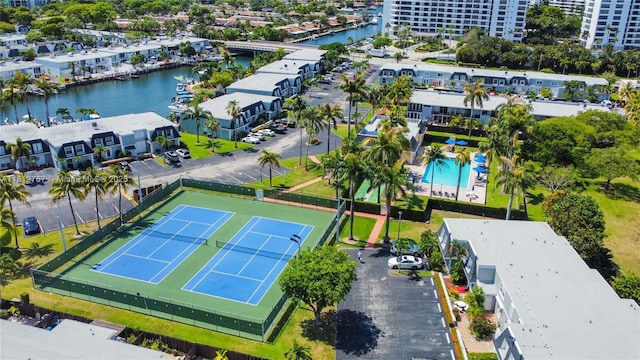 1006 NE 24th Ave Unit 190, Hallandale Beach, FL 33009 - bird's eye view of a nearby body of water and a pool area