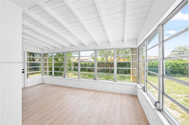 18801 NW 29th Ct, Miami Gardens, FL 33056 - unfurnished sunroom with beam ceiling and plenty of natural light