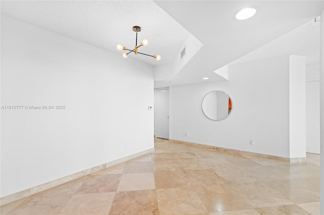 21055 Yacht Club Dr Unit 2104, Aventura, FL 33180 - spare room with a chandelier, recessed lighting, and baseboards