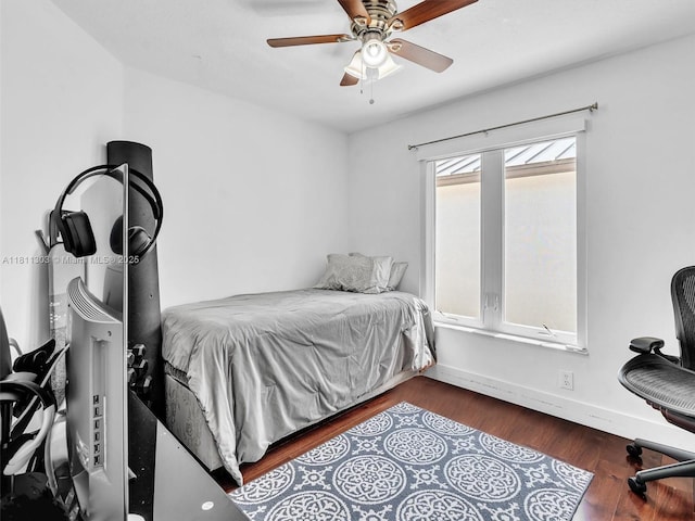13381 SW 151st Ter, Miami, FL 33186 - bedroom featuring wood finished floors, baseboards, and ceiling fan