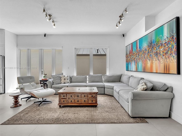 13381 SW 151st Ter, Miami, FL 33186 - living area featuring track lighting and a textured ceiling