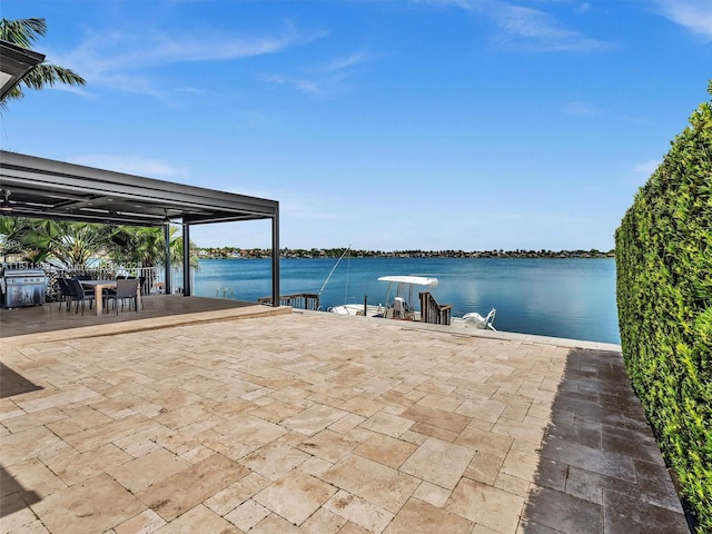 13381 SW 151st Ter, Miami, FL 33186 - view of patio / terrace with a water view and a grill