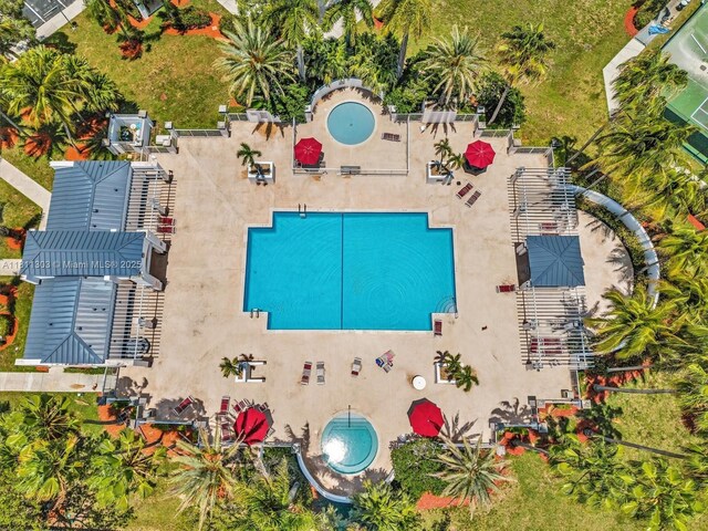 13381 SW 151st Ter, Miami, FL 33186 - aerial view of a pool