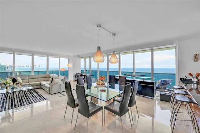 1830 S Ocean Dr Unit 3801, Hallandale Beach, FL 33009 - dining space featuring a water view