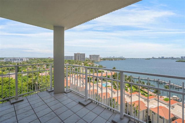 4000 Towerside Ter Unit 1403, Miami, FL 33138 - balcony featuring a water view and a view of city
