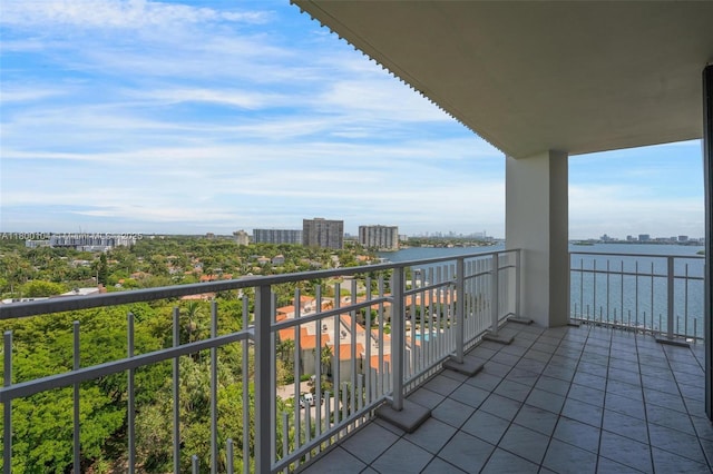 4000 Towerside Ter Unit 1403, Miami, FL 33138 - balcony featuring a city view and a water view
