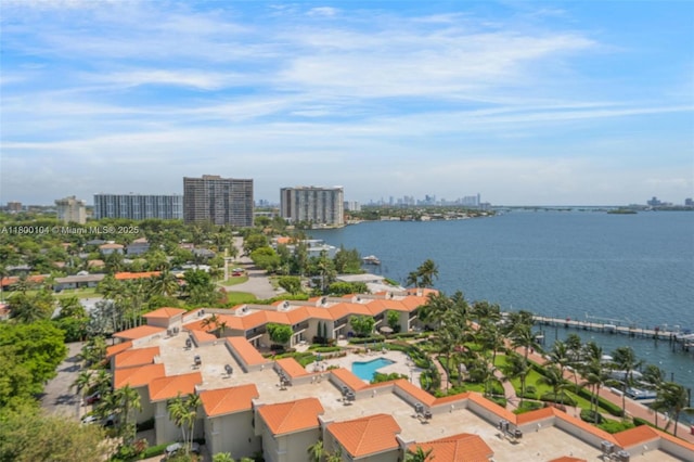 4000 Towerside Ter Unit 1403, Miami, FL 33138 - view of urban area with a nearby body of water and a pool area