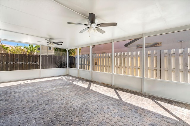 17368 SW 22nd Ct, Miramar, FL 33029 - unfurnished sunroom with ceiling fan