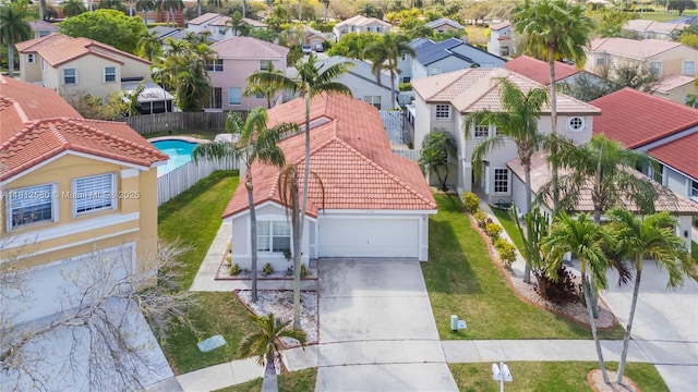 17368 SW 22nd Ct, Miramar, FL 33029 - aerial perspective of suburban area with a pool area