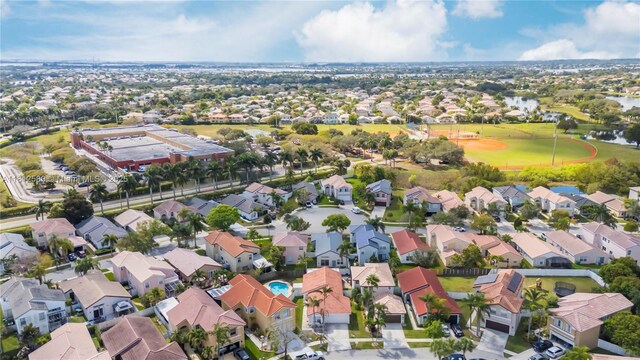 17368 SW 22nd Ct, Miramar, FL 33029 - aerial perspective of suburban area featuring a large body of water