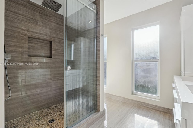 15050 E Falcons Lea Dr, Davie, FL 33331 - full bath with a stall shower and vanity