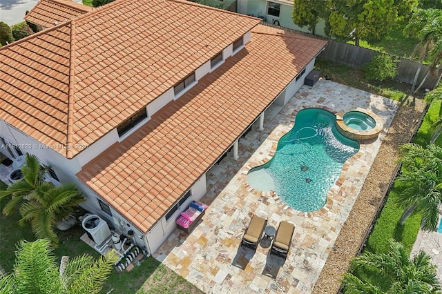 15050 E Falcons Lea Dr, Davie, FL 33331 - aerial view of property and surrounding area featuring a pool