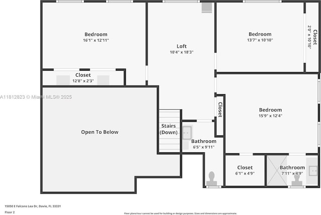 15050 E Falcons Lea Dr, Davie, FL 33331 - floor plan / room layout