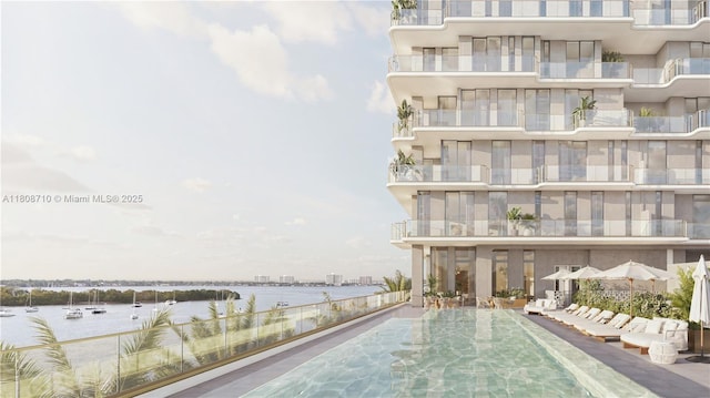 7918 W Dr Unit 701, North Bay Village, FL 33141 - view of pool featuring a water view