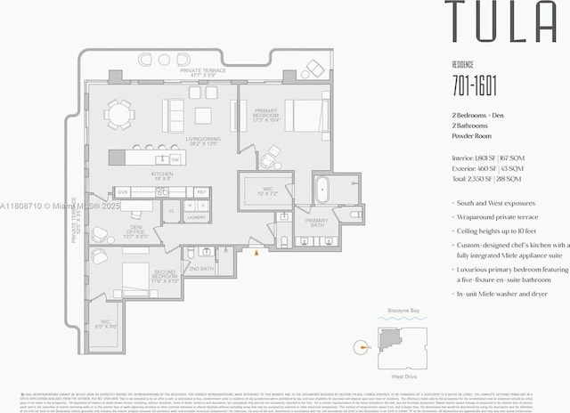 7918 W Dr Unit 701, North Bay Village, FL 33141 - floor plan / room layout