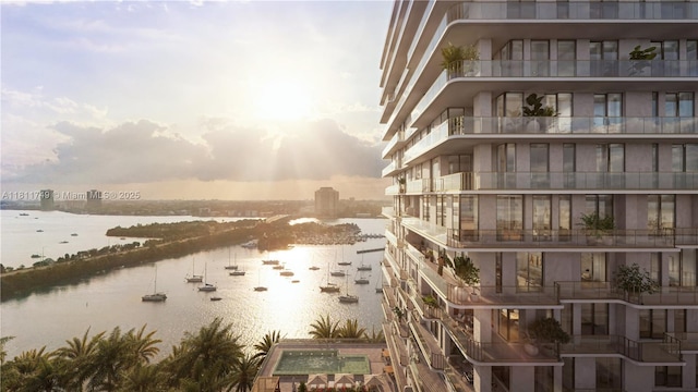 7918 W Dr Unit 704, North Bay Village, FL 33141 - view of property featuring a water view