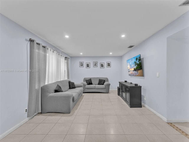 1849 SW 81st Way Unit 1-24, Davie, FL 33324 - living area with recessed lighting, light tile patterned floors, and baseboards