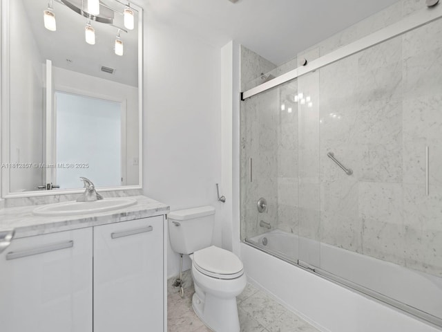 253 NE 2nd St Unit 3108, Miami, FL 33132 - full bath featuring toilet, vanity, and combined bath / shower with glass door